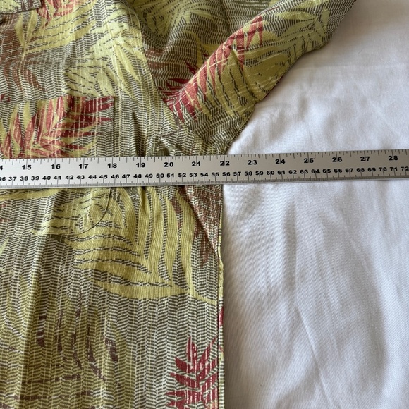 Men's Linen Blend Tropical Button Short Sleeve Dad Shirt Small Vintage Club Room - Picture 10 of 14